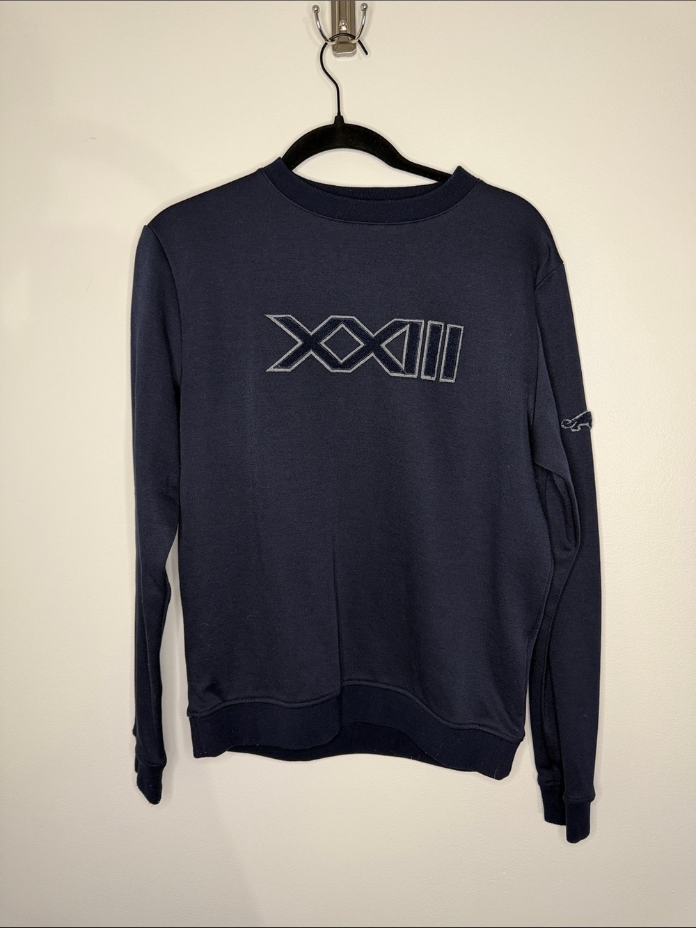 Foot Joy Women's Navy Crewneck Sweatshirt Grove XXIII Logo Golf Size Small